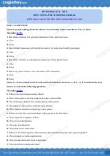 Đề thi học kì 2 Tiếng Anh 12 Friends Global - Đề số 5